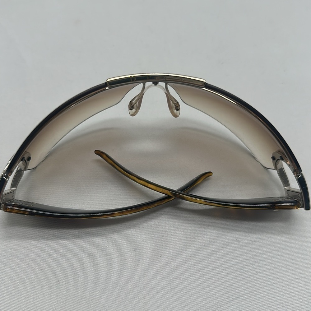 Christian Dior Airpseed1 Rimless Shield Sunglasses Brown Retro Vintage Rare Y2K - Picture 8 of 13